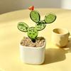 Mini Glass Planter Desktop Ornaments Small Exquisite Craftsmanship Bright Colorful Handmade Texture for Office Bedroom Living Room Home Decor Gift