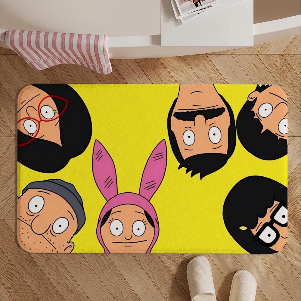 Animation-Bob's BurgersS Floor Mat Soft Non-Slip Bath Mat, Bedside Carpet, Absorbent Doormat for Home