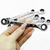 1pc 12-in-1 Heavy-Duty Chrome Vanadium Ratchet Wrench, Double-Headed, Reversible, Adjustable (8-10mm) for DIY & Industrial Use, Wrench