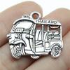10pcs Antique Silver Plated Travel Journey Souvenir Charms Aircraft Passport Charms For Necklace Bracelet Keychain Making