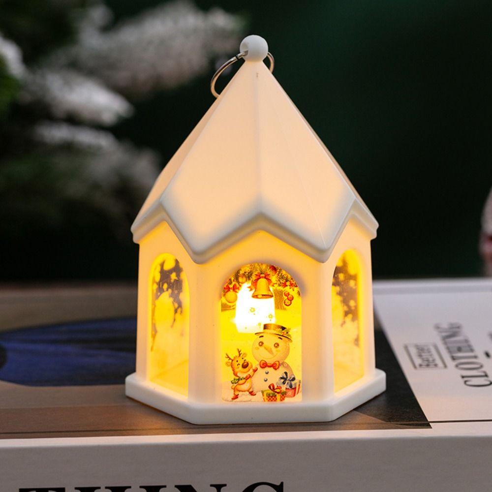 Luminous Wind Lantern Mini Merry Christmas Decor Kid Toys Vintage Nightlight Party Favors