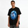 Cool Sunglasses Shark Print T-shirt Trendy Ocean Style Casual Tee Pure cotton T-shirt