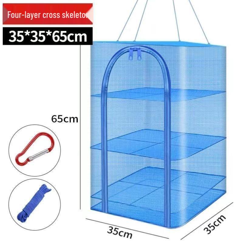 Großes faltbares Trockennetzgestell mit großmaschigem Netz für Fisch, Fleisch, Gemüse und Trockenwaren