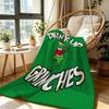 Extra Grinchy Today Theme Cute Flannel Blanket Machine Washable Fleece Blanket For Living Room Bedroom Gaming Room Party Decor Christmas Gift