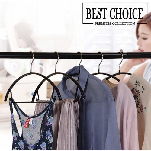 Cozyone Non-Slip Hangers, 20-Pack, for Drying Clothes, Slim Fit, Jacket Storage, Durable, Keeps Clothes from Slipping and Keeps Their Shape, Wet/Dry U