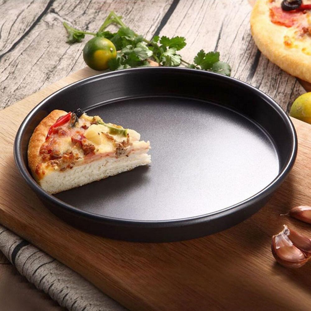 Carbon Steel Bakeware Kitchen Oven Deep Dish Plate Tray Mold Pizza Pan