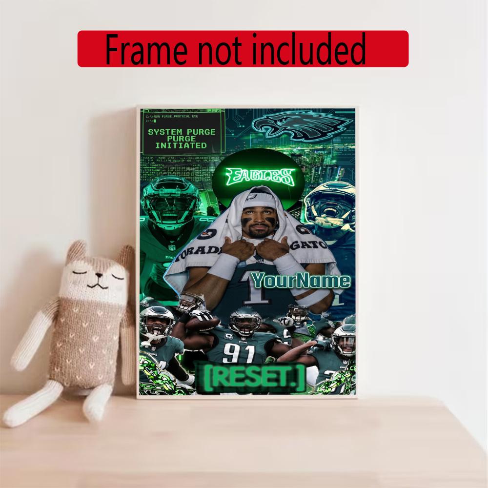 Philadelphia Eagles Personalized Name Diamond Paintings Mosaic Wall Round Diamond Art Painting Kits Embroidery Crystal Accessories Frameless