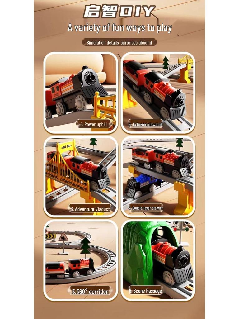 Free Shipping Assembled Fuxing Hao High-Speed Electric Train Set for Toddlers