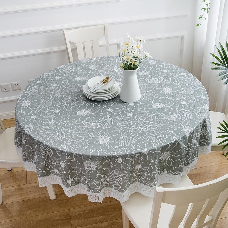 High-Grade Waterproof, Oil-Proof, Non-Slip, Thick Round Tablecloth for Home and Restaurant Use