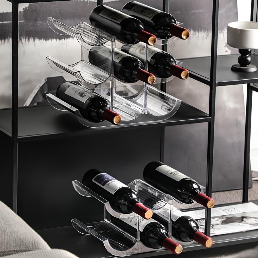 2/3 Layers Stackable Water Bottle Wine Rack Storage Refrigerator Wine Rack Kitchen Storage Organizer for Champagne Water Bottles