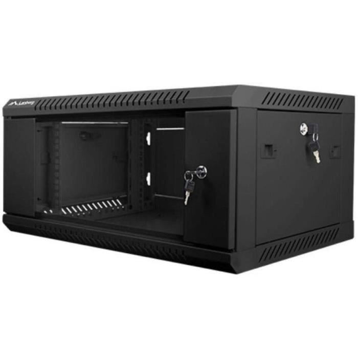 Armoire Mural - LANBERG - WF01-6604-10B - Noir - 19" - 4U - IP20 - 600x600x165mm