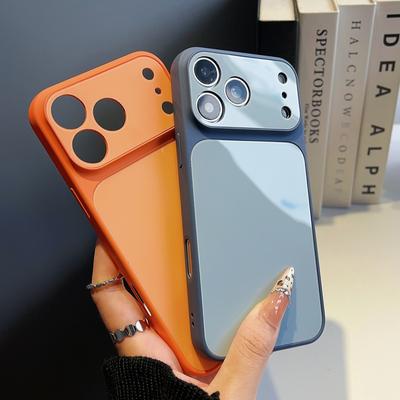 Custodia per Telefono Opaca con Protezione Fotocamera Lucida per For Iphone 17 16 15 14 13 Pro Max Plus Paraurti Morbido Antiurto Copertura Acrilica Funda