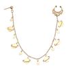 Ethnic Style Color Imitation Crystal Fringed Earrings Nose Ring, Sweet and Cool Star Piercing Nose Clip