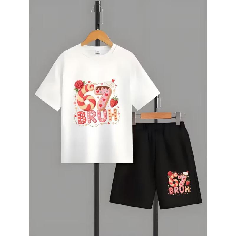 Children Clothing T-Shirt + Shorts 2pc Set Boys Clothes