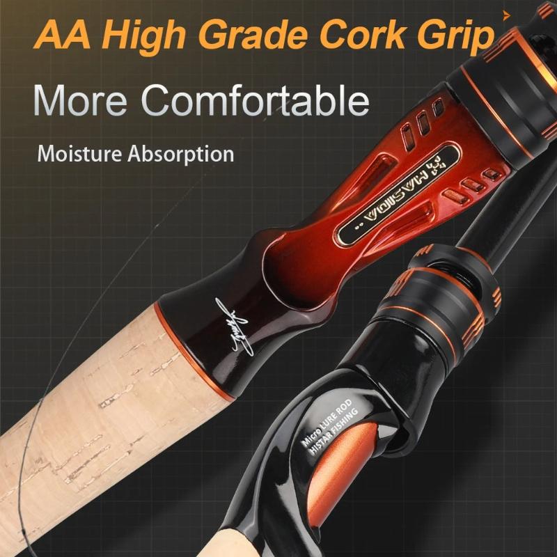 Newly Ultra Light 2A Cork Grip DKK SIC Guide High Sensitive Full Carbon Spinning or Casting Fishing Rod Lure Reel Waterproof and Corrosion Resistant