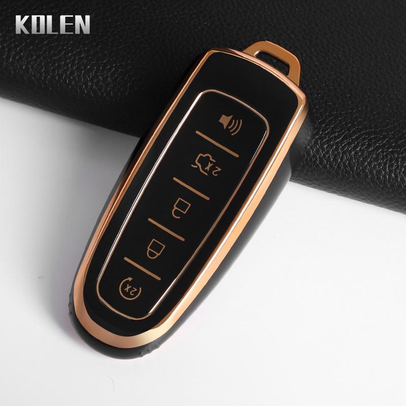 Tpu Car Key Case Cover Shell Fob For Ford Focus Edge Explorer Expedition C-Max Escape Flex Key Protection Accessories Keychain