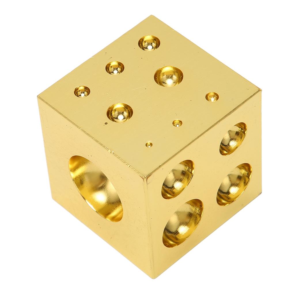 Kare Dapping Bloğu 50x50x50mm Elektrokaplama Paslanmaz Çelik Altın Takı Kubbeleme Bloğu