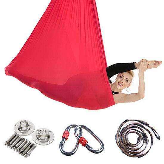 Inversion Gravity Bungee Aerial Yoga Hammock with Hanging Straps for Home or Studio