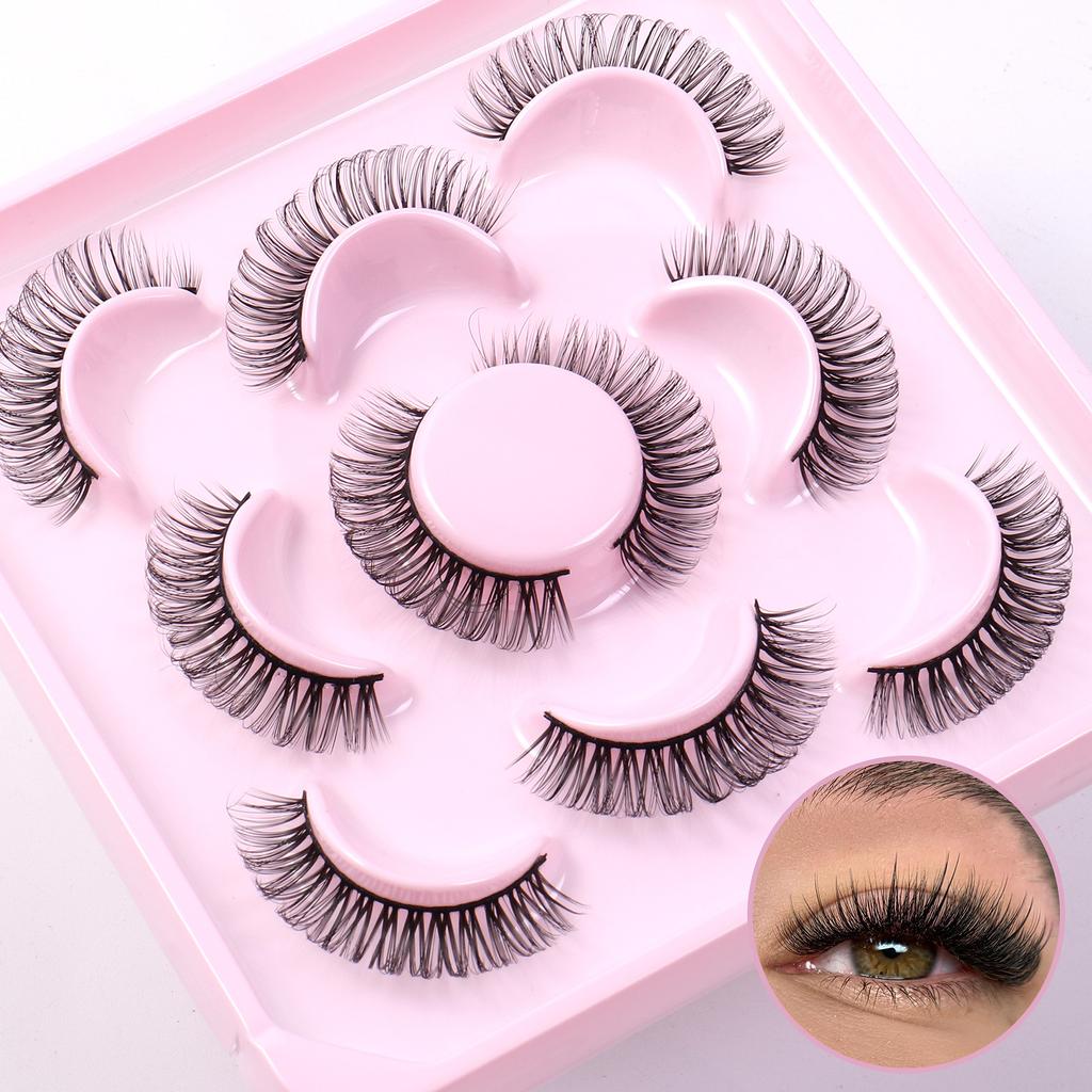 5 Pairs Of False Eyelashes, Roll D Song, Thick Curled Eyelashes