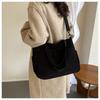 Casual Large Capacity Solid Color Tote Bag Hundred Shoulder Tote Crossbody Bag