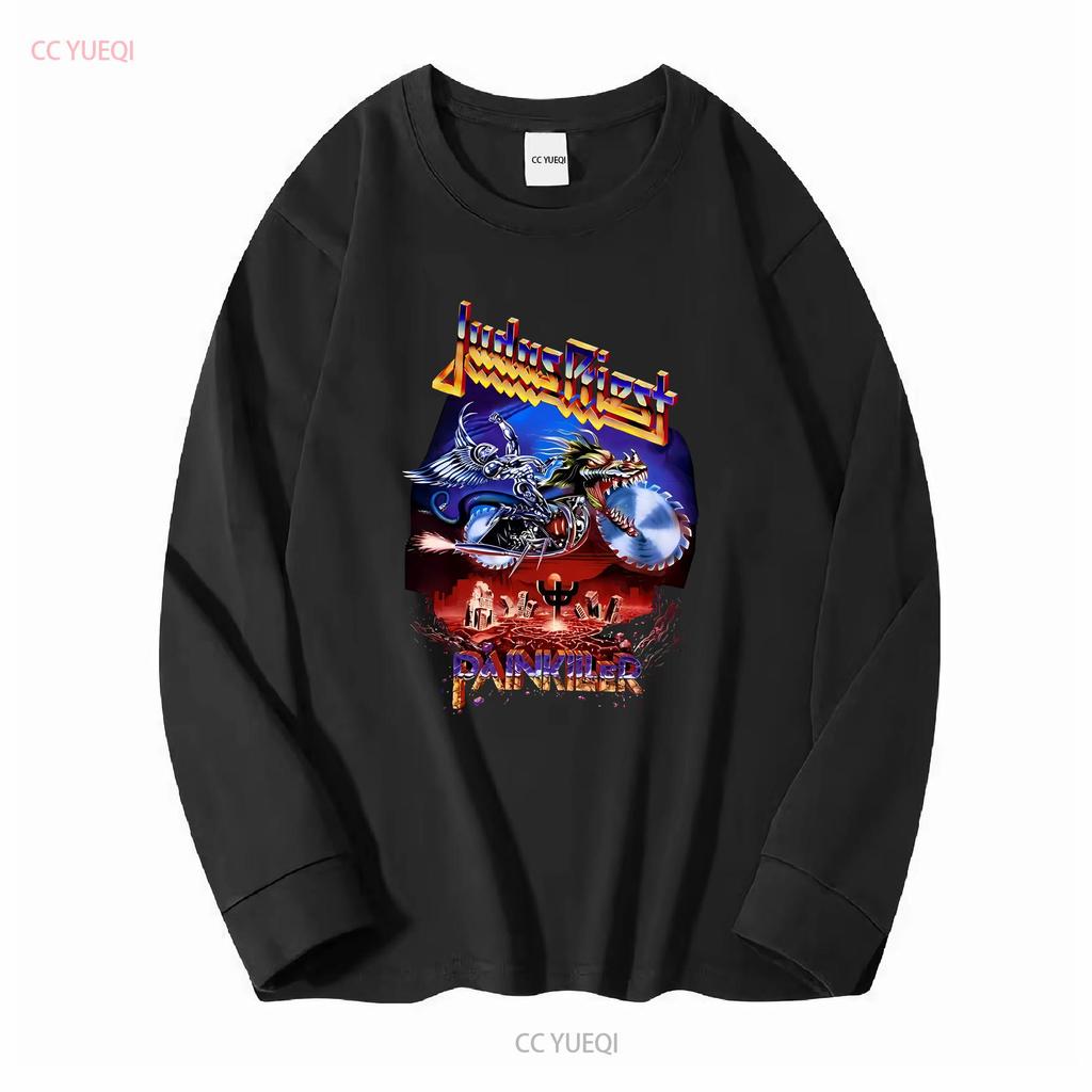 1990 Judas Priest Painkiller T-Shirt Heavy Metal Band Doppelseitig S 5XL lange oder kurze Ärmel Vintage Gewaschen Designer Kleidung