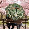 1PC Dragonfly pattern Automatic Open/Close Umbrella with Windproof, 8-Rib Sturdy Canopy, Durable Ribs, Fashionable Design, Outdoor Accessory, Fun Prin