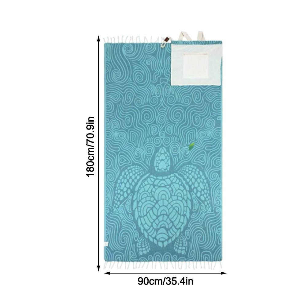 Fashion 2-in-1 Convertible Towel & Backpack Wearable Oversized Beach Towel Quick-Dry Sand-Repelling Beach Bag Summer
