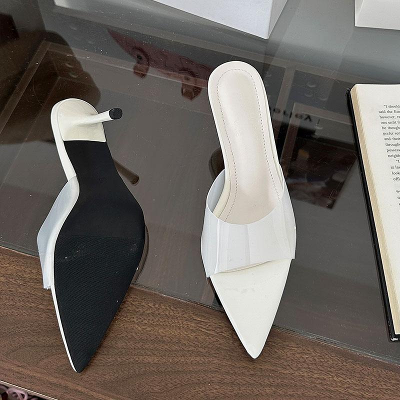 Fashion 2025 New Fashion Transparent Women High Heels Pumps Shoes Shallow Female Slip On Footwear Pointed Toe Ladies Thin Heels Shoes