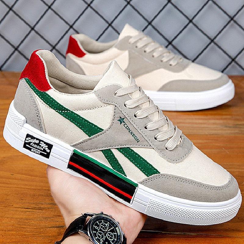 Fashion New Men's Fashion Breathable Flat Shoes for Man Outdoor Sneakers Version Trend Shoes Lace-Up Mens tenis Shoes