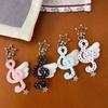 Y2K Harajuku Musical Notes Star Pendant Keychain Cute Bag Hanging Decoration For Women Girls Sweet Keyring Jewelry Gift