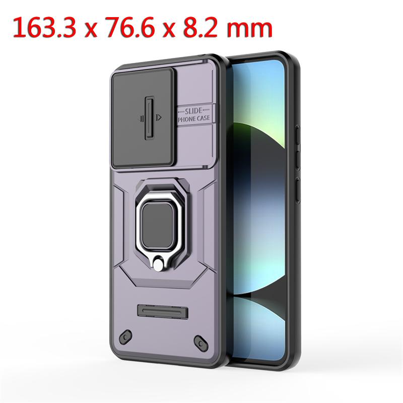 Shockproof Case For Redmi Note 14 4G Case Redmi Note 14 4G Ring Holder Magnetic Back Cover For Redmi Note 14 4G Push Window Case