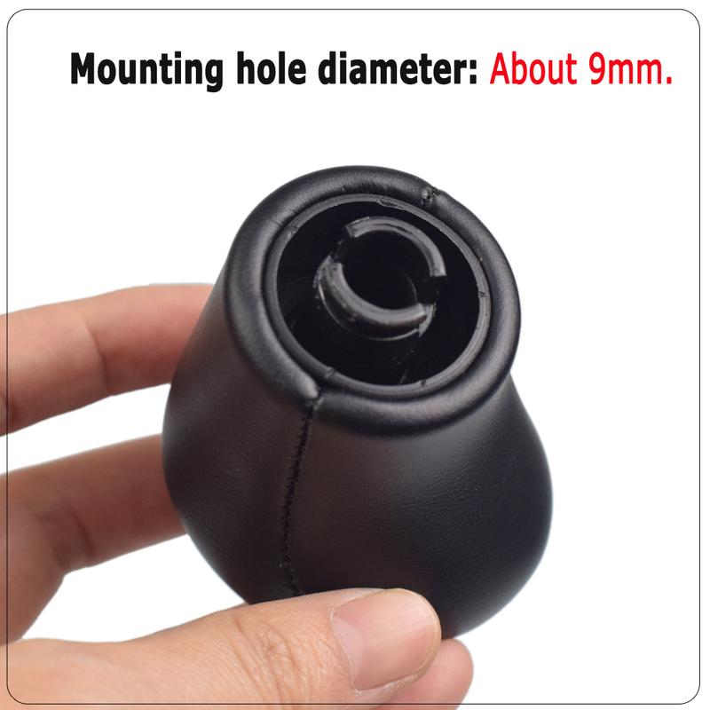 Gear Shift Knob Shifter Lever Head With Leather Boot Cover For Mercedes Benz W639 VITO 2003 2004 2005-2010 Black 6 Speed Manual