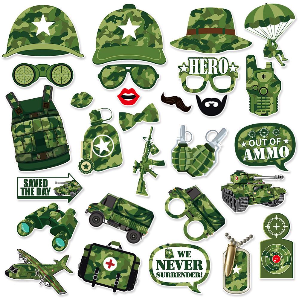 Photo Theme Military Props Party Decorations For Kids Event Birthday