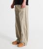 Beoteunseoul Pigment Washed Wide Curved Cotton Pants [Beige]