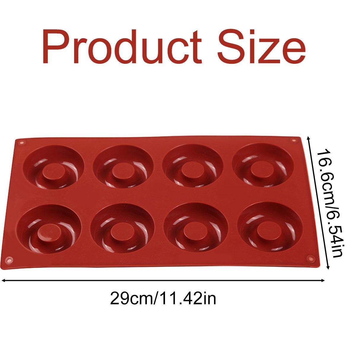 

Форма для пончиков на 8 слотов, силиконовая форма для пончиков с антипригарным покрытием, термостойкий противень для выпечки пончиков, многоразовый противень для пончиков, силиконовая форма для пончиков
