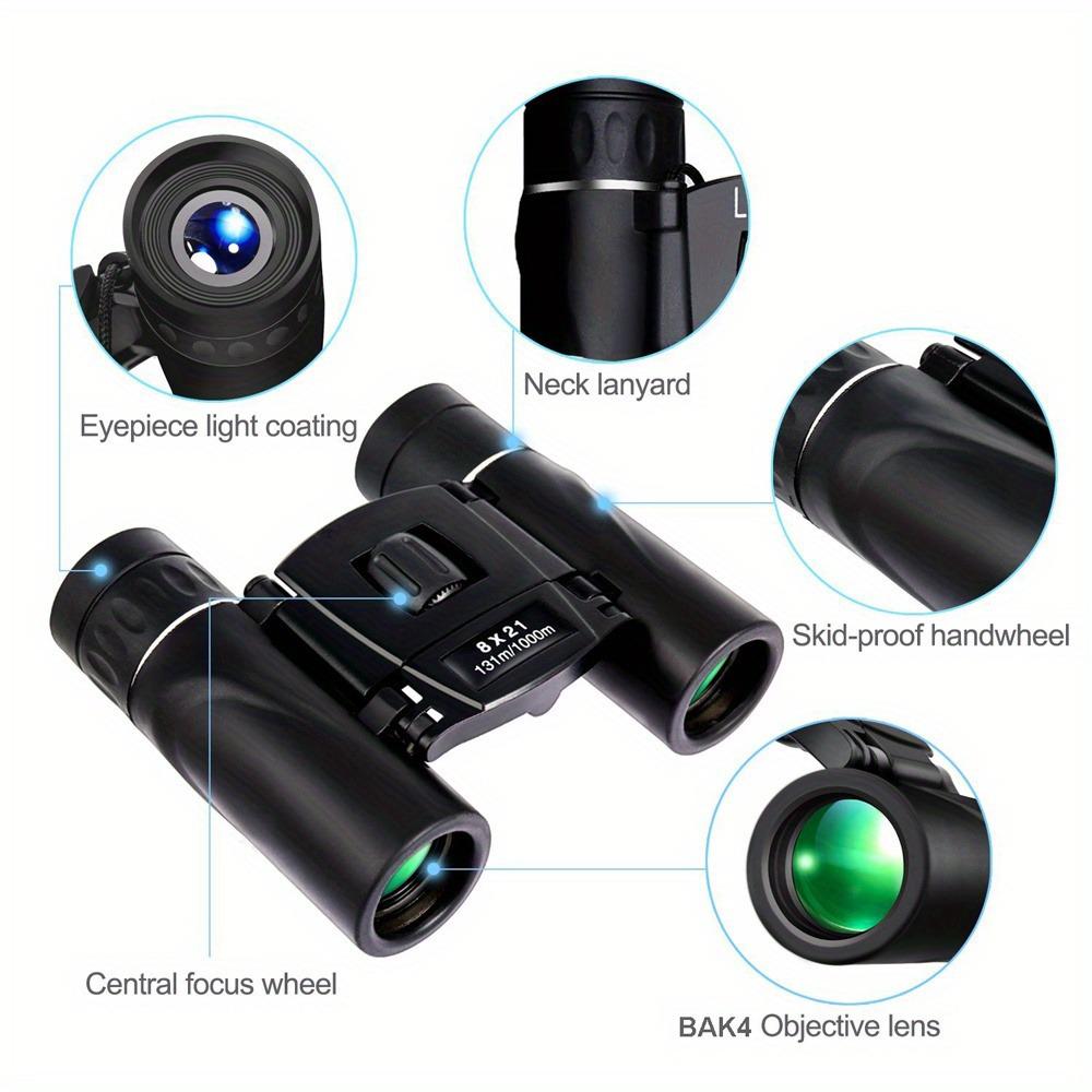 8X21 Portable HD Low-Light Night Vision Binoculars for Women - Perfect for Outdoor Use and Watching Performances
