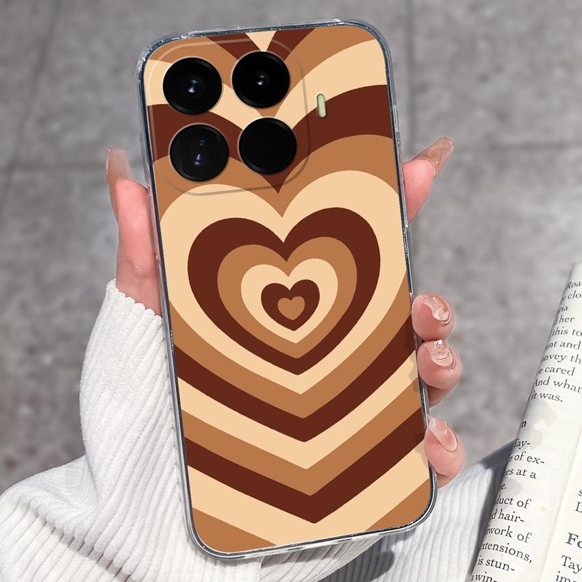 Cases For Redmi 17 17C / Xiaomi 17T Pro / 17 Pro Max 17 Ultra 17 Max Cute Girl Label Pattern Phone Covers Transparent TPU Ultrathin Lightweight Bumper