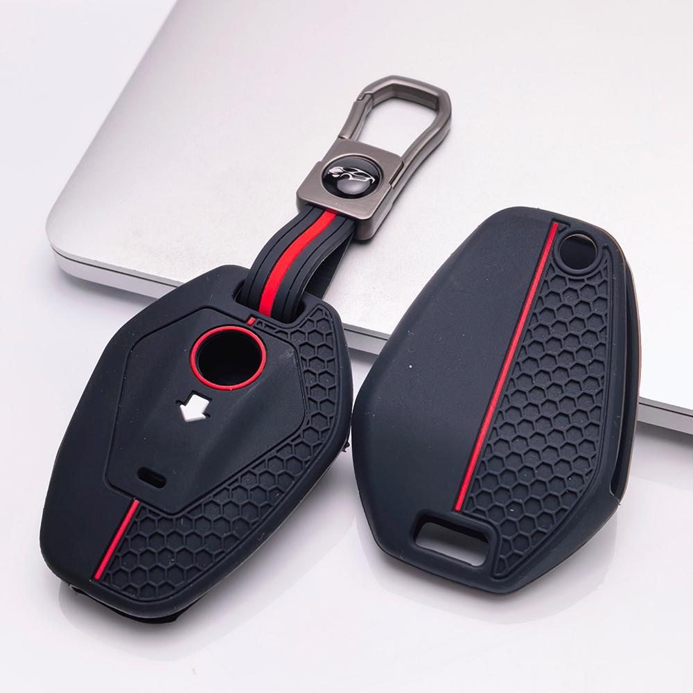 Key Fob Cover for BMW R1250GS R1200GS ADV with Keychain Anti-Scratch Surface Shockproof Structure Soft Grip Texture Easy Install Design