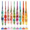 Set of 9 Colored Anodized Aluminum Crochet Hooks with Creative Resin Handles and Exquisite Flower Design