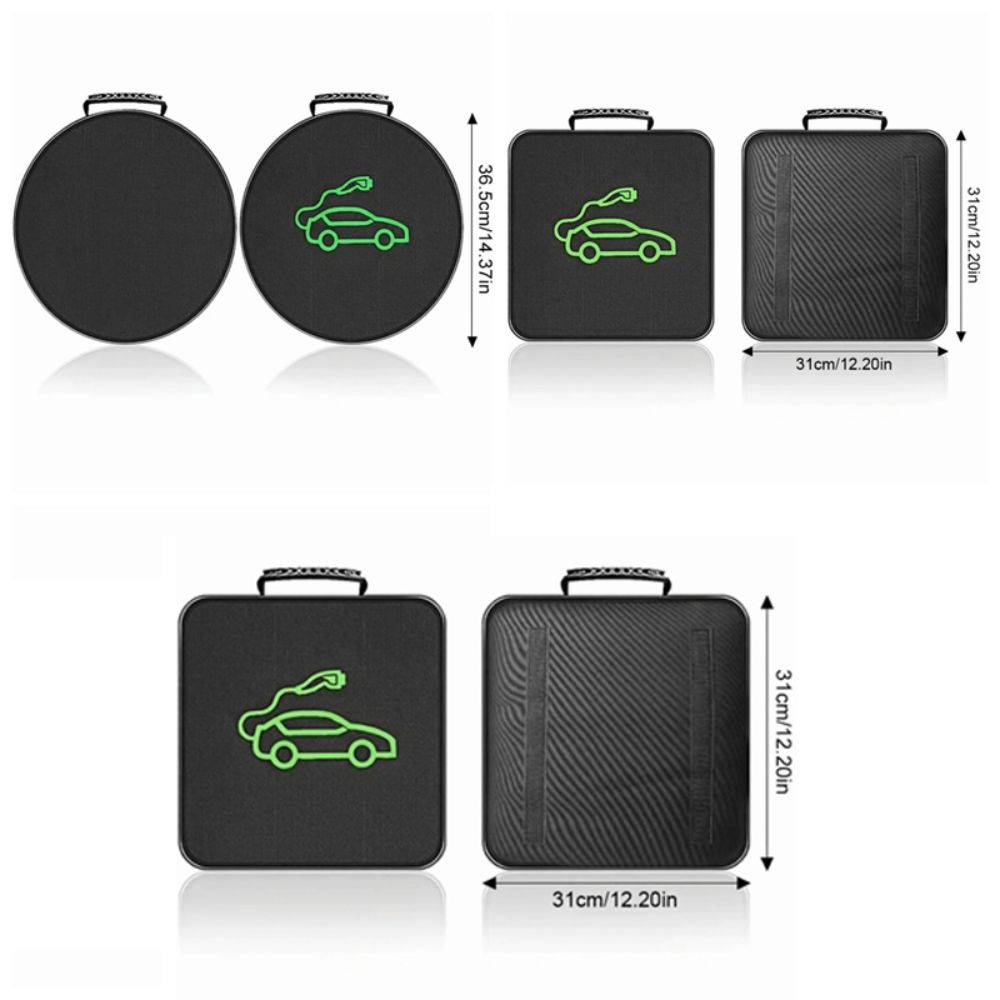 Spacious Inner Space EV Charging Cable Storage Bag Car Charging Cable Organizer Bag  Outdoor Use