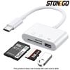 3 In 1 Micro USB Type C Adapter USB TF SD Card Reader USB-C Memory Card Adapter for Macbook Samsung Huawei XiaoMi Laptop Phone