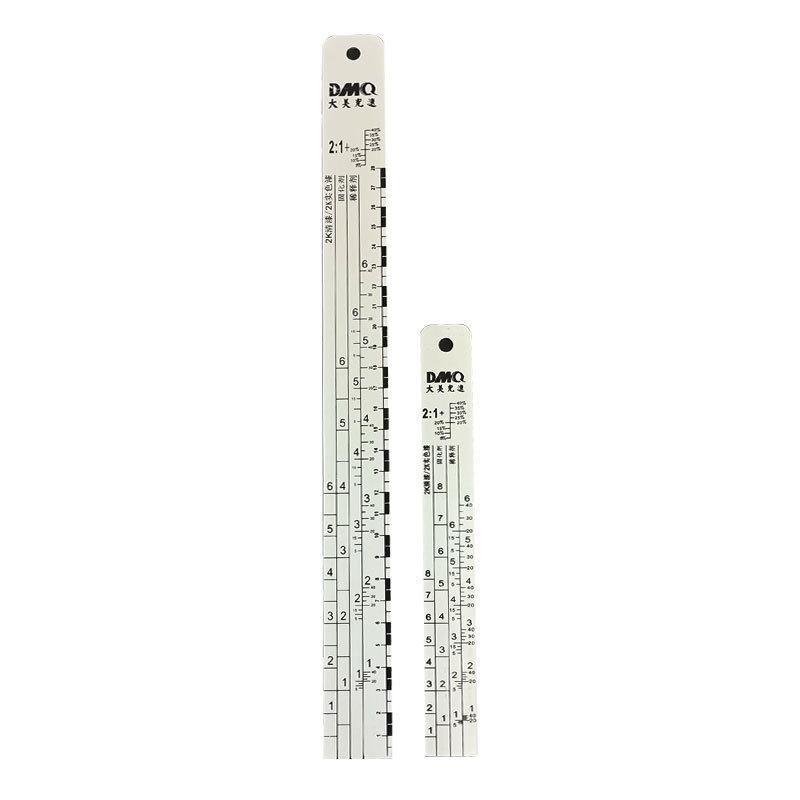 ATPRO Solvent-Resistant Never Rusting Aluminum Paint Mixing Ruler With Scale Bar Automotive Paint Use Spray Painting Tools