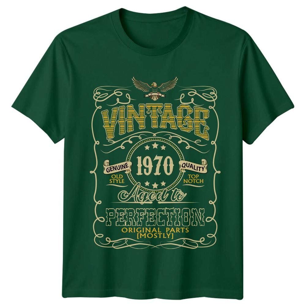 Vintage 1970 Unisexs T Shirt 56th Birthday Gift Aged To Perfection Tee S