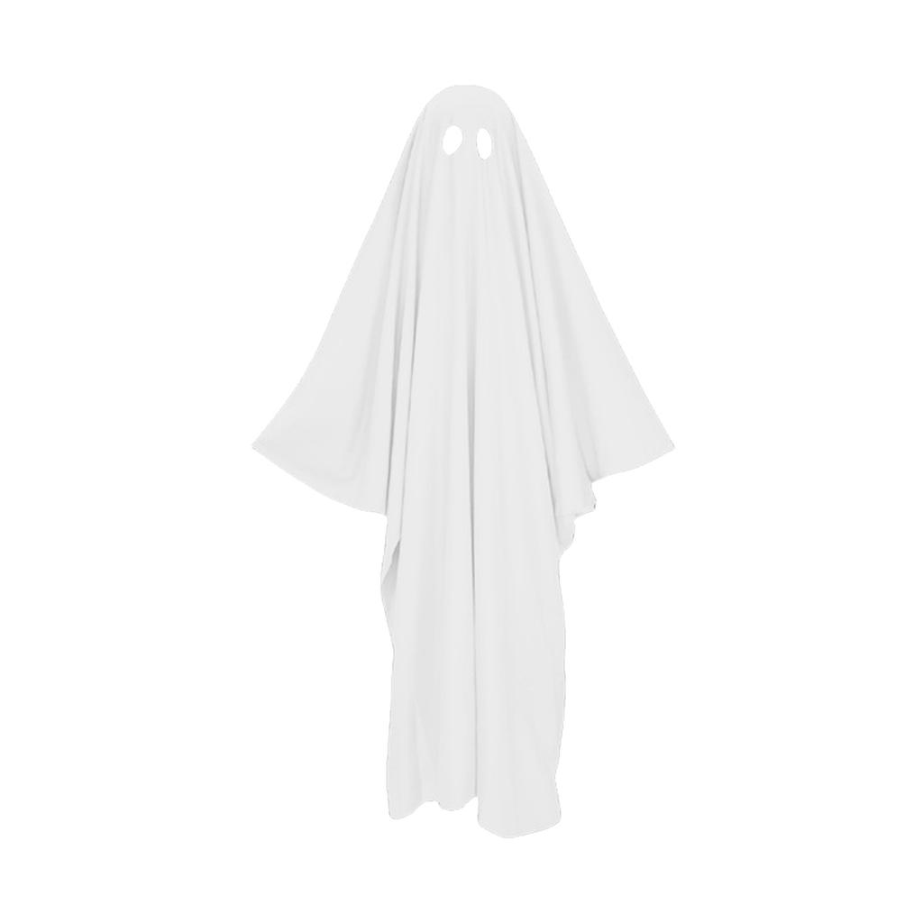 Halloween Ghost Costume Cloak For Adults Kids Adjustable Spooky Party Outfit Polyester Cotton Material