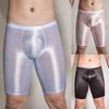 See Through Men Underwear Sheer Shiny Shorts Trunks Swim