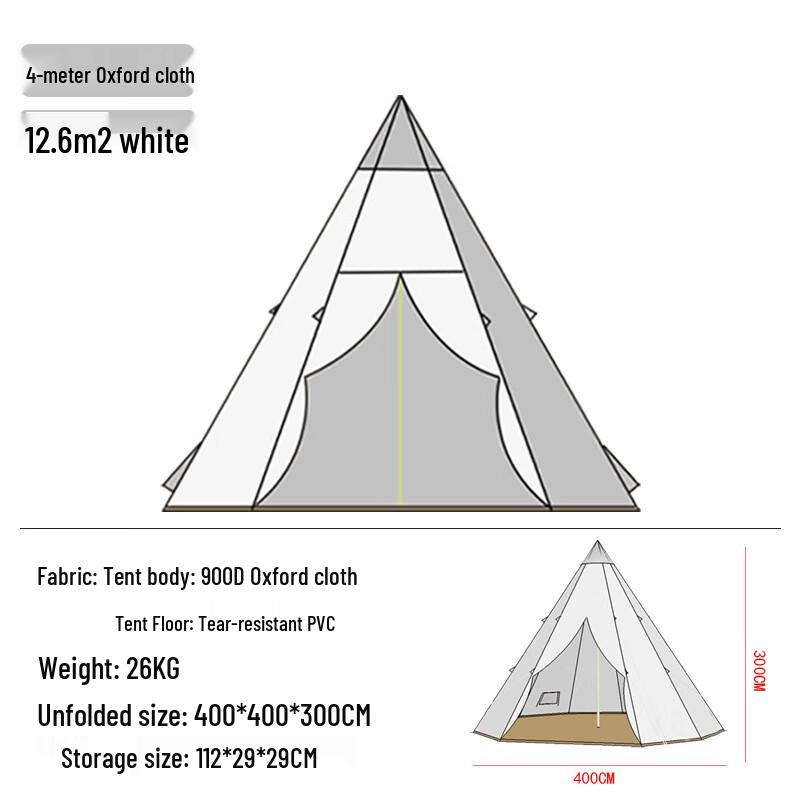 Qishany Outdoor Quick-Open Indian Teepee Camping Tent