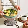 High Temperature Resistant Retro Enamel Pot Mat: Non-Slip, Anti-Scald Ceramic Pad for Dining Table