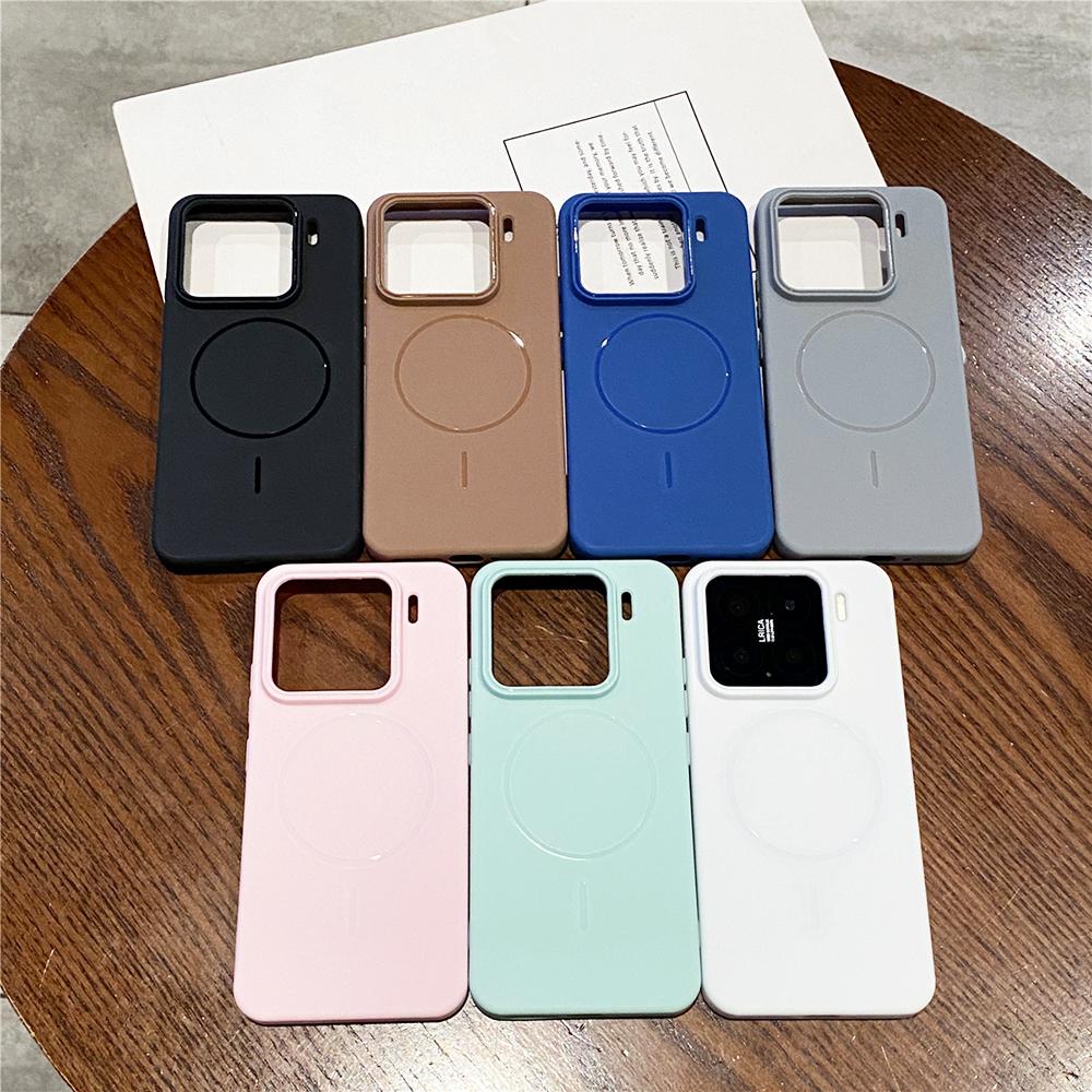 Carcasă Moale din Silicon Mată Culoare Bomboană de Lux Pentru Xiaomi Mi 15 14 Pro Xiaomi15 Xiaomi14 Carcasă Magnetică Magsafe Capac Ultra Subțire