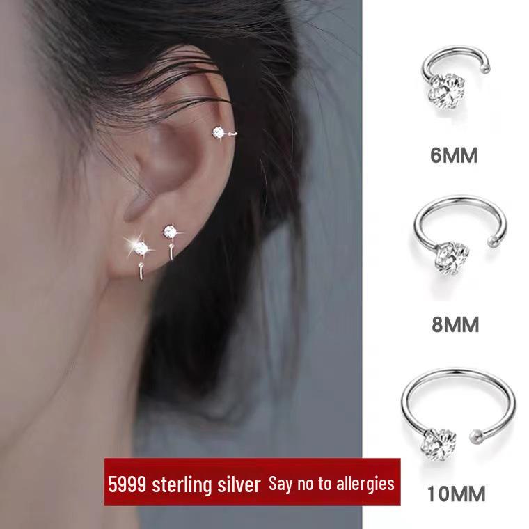 S925 Sterlingsilber Luxus Ohrklemme für Damen - Chic, Retro, Nicht-Gepierctes Design