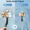 Wireless Selfie Stick Tripod Stand Bluetooth Remote With Fill Light for iPhone Mobile Phone Vlog Tiktk Live Streaming
